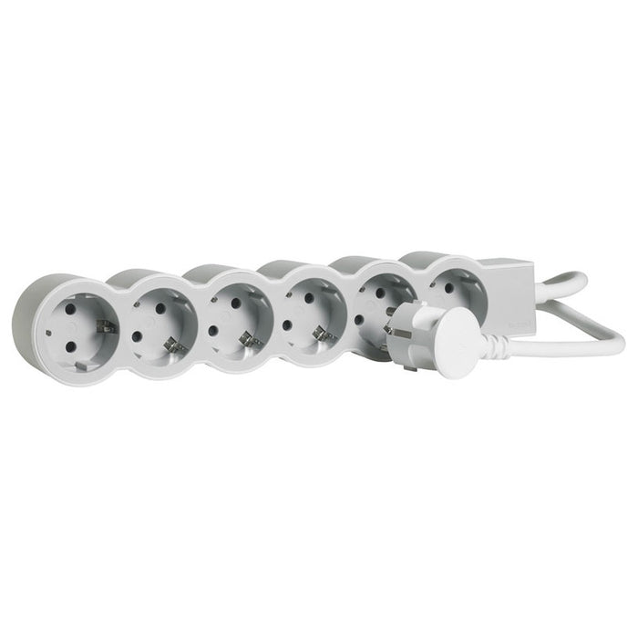 POWER SUPPLY WHITE/LIGHT GRAY LEGRAND 6 SOCKETS / 3 M. 133040