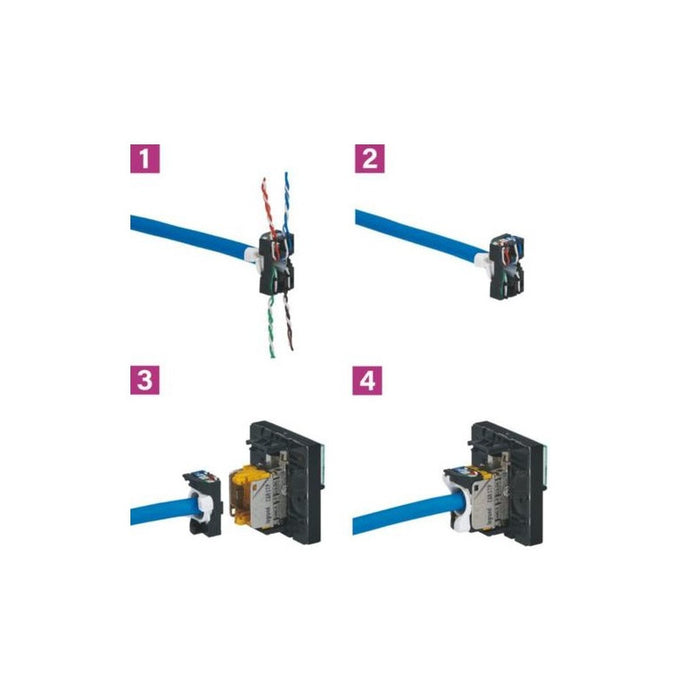 TWO-MODULE SOCKET 2xRJ-45 Cat6 FTP LGR 076506 MOSAIC LEGRAND - WHITE