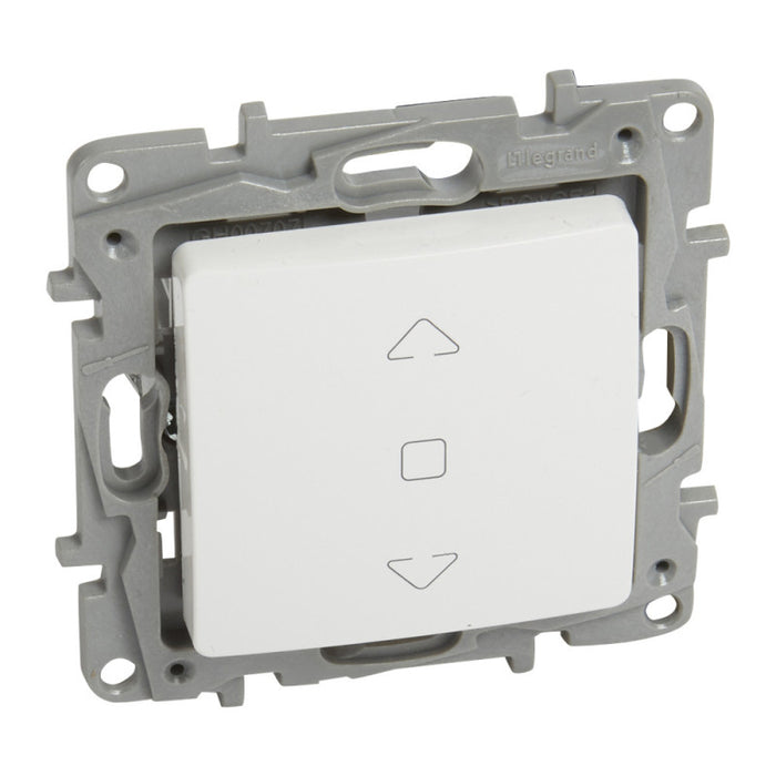 NILOE LEGRAND 3-POSITION BLINDER KEY BUTTON - WHITE