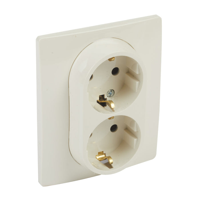 DOUBLE CONTACT SHUKO 16A NILOE LEGRAND - CREAM