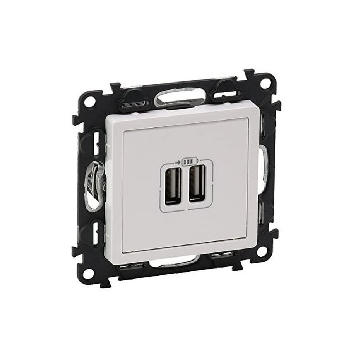SOCKET 2xUSB CHARGER VALENA LIFE LEGRAND - WHITE