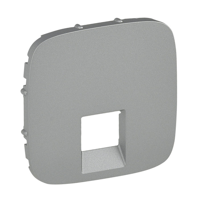 FACE PANEL FOR RJ45/11 SOCKET WITH SINGLE OUTLET VALENA ALLURE LEGRAND - ALUMINUM