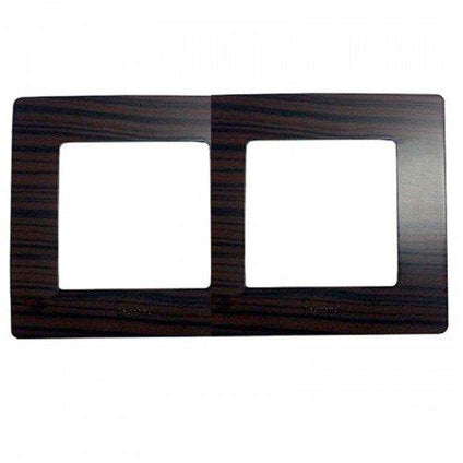 FRAME DOUBLE DARK WOOD LEGRAND NILOE