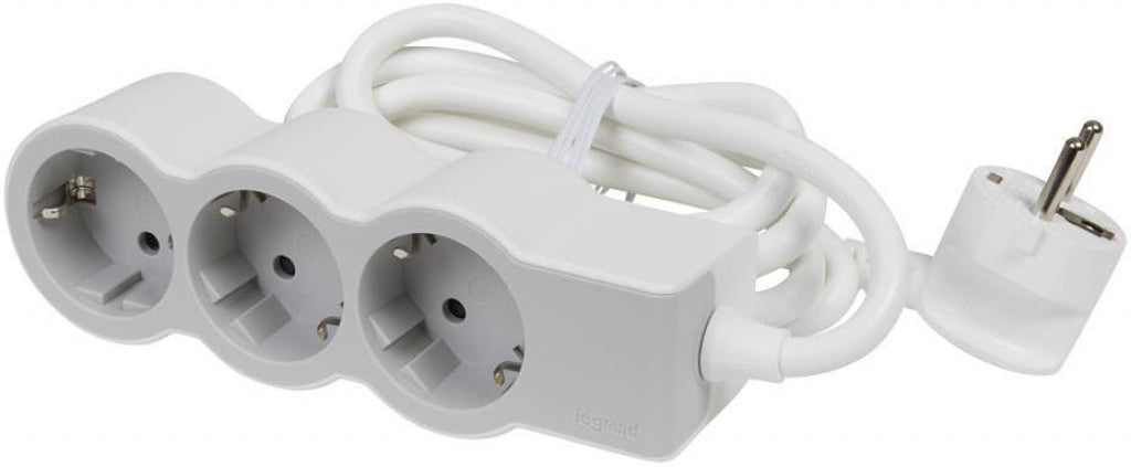 Legrand 694567 3x2P+E power strip with 5m cable Standart white