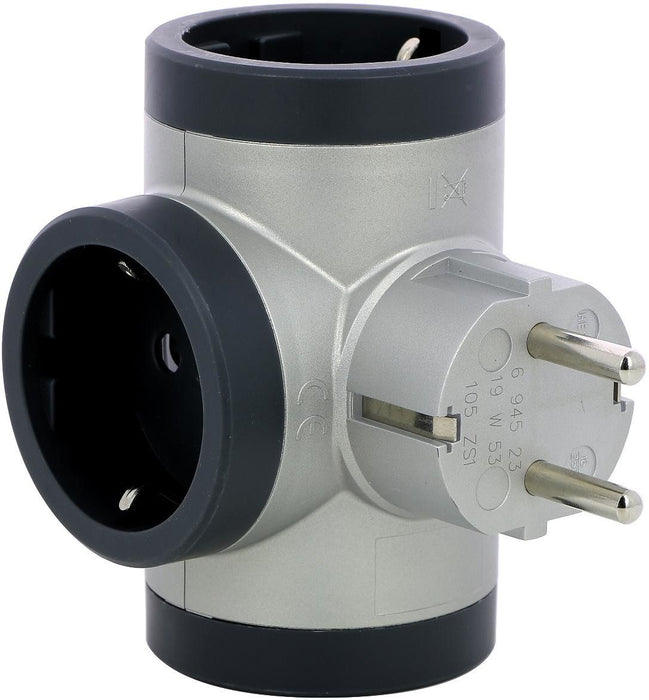 ADAPTER 3 SOCKETS T-SHAPED LEGRAND 694523