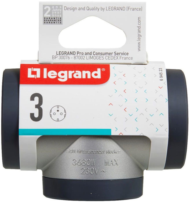 ADAPTER 3 SOCKETS T-SHAPED LEGRAND 694523