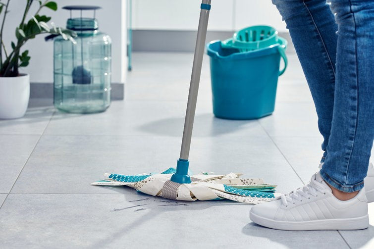 LEIFHEIT 52106 mop Cotton, Fiber Dry&wet Blue, White