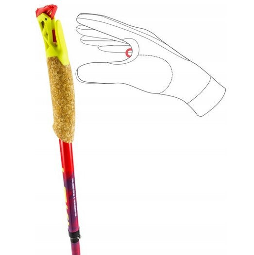 LEKI TRL Ultratrail FX One trekking poles, 120 cm, red