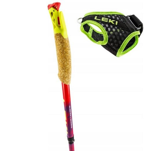 LEKI TRL Ultratrail FX One trekking poles, 120 cm, red