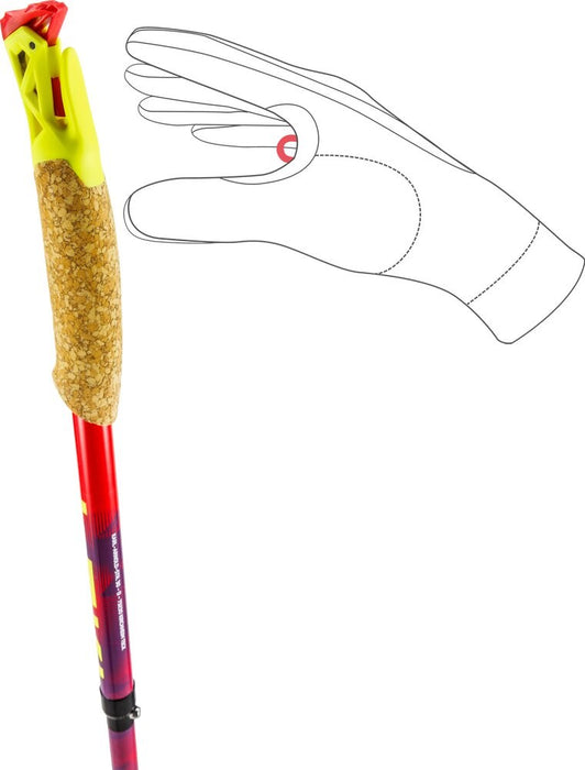 LEKI TRL Ultratrail FX One trekking poles, 115 cm, red