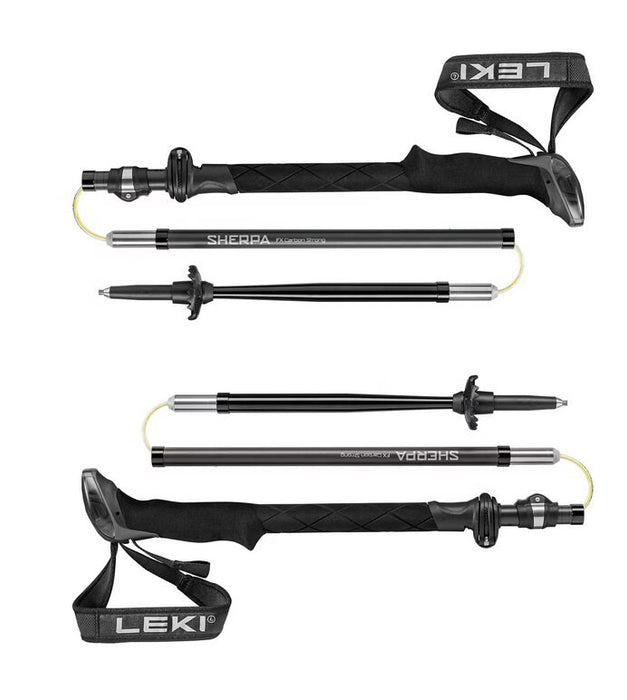 Trekking Poles LEKI SHERPA FX, 120–140 cm, black