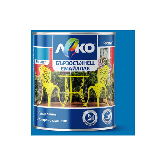 FAST DRYING ENAMEL RAL 5012 2.5 L LEKO