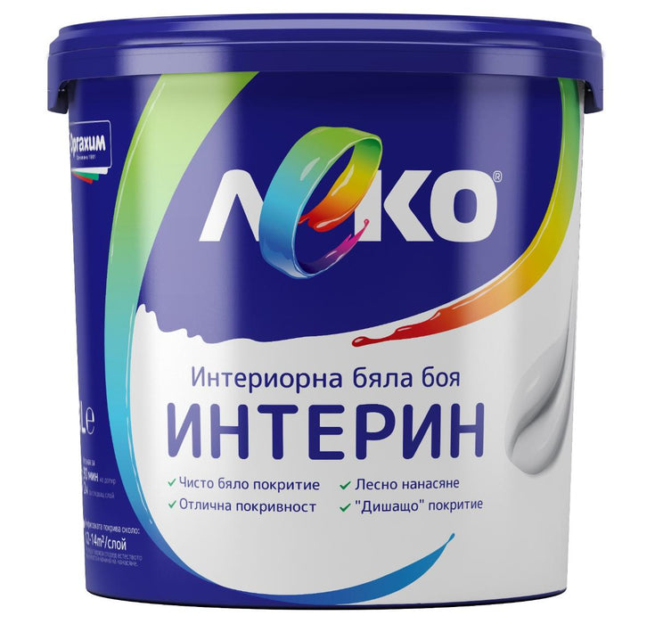 INTERIN INTERIOR WHITE PAINT 1 L LEKO