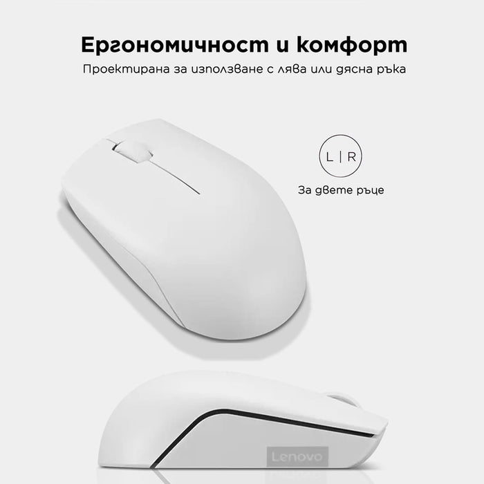 Wireless Mouse LENOVO 300 Arctic Grey GY51L15678 Wireless Compact Mouse