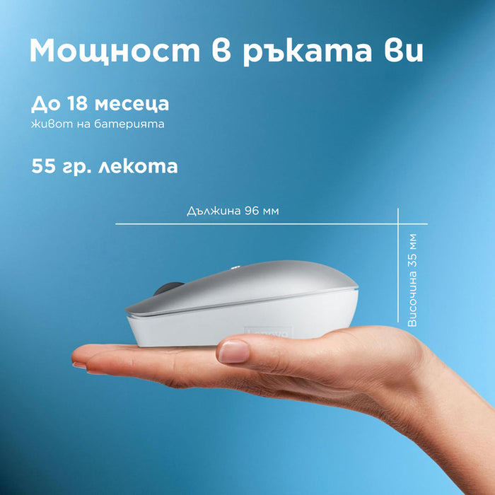 LENOVO 540 USB-C Wireless Compact Mouse Cloud Grey