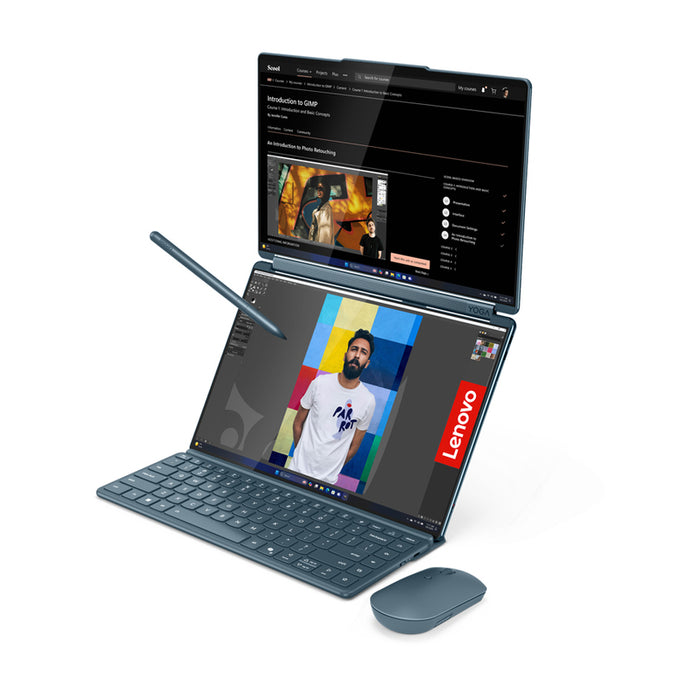 LENOVO Yoga Book 9 Intel Core Ultra 7 255H 14inch 2.8K OLED 500N 120Hz 32GB DDR5x 1TB PCIe W11H Tidal Teal