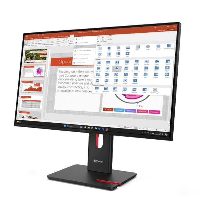 Monitor Lenovo ThinkVision T27-40 27" IPS, WLED, 1920x1080, 4ms, 48Hz - 120Hz, 300 cd/m2, 1500:1, HD