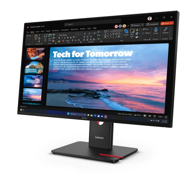 Lenovo ThinkVision T27QD-40 27" IPS, 16:9, 2560x1440, 1500:1, 4/6ms, 120Hz, HDMI, DP, RJ-45, USB, Tilt, Swivel, Pivot, Height Adjust Stand