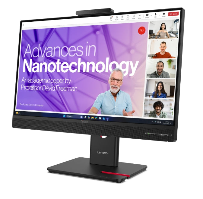 Lenovo ThinkVision T27QD-4v 27", IPS, WLED, 2560x1440, 16:9, 4ms, 48Hz - 120Hz, 350 cd/m2, 1500:1, webcam (5MP, IR+RGB), Microphone, Speakers 5Wx2, HDMI, DP, USB hub, RJ45, Tilt, Swivel, Pivot, Height Adjust Stand