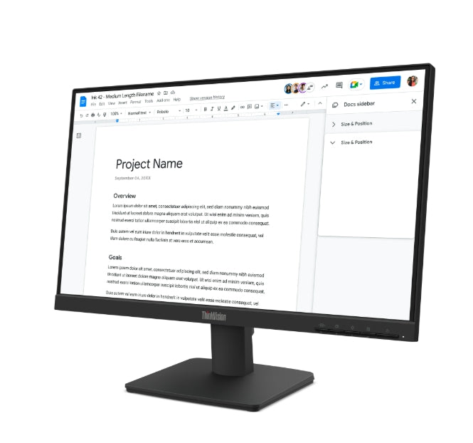 Lenovo ThinkVision S22-4e 21.5" IPS, WLED, 1920x1080, 16:9, 4ms, 100Hz, 250 cd/m2, 1300:1, HDMI, VGA, Tilt Stand