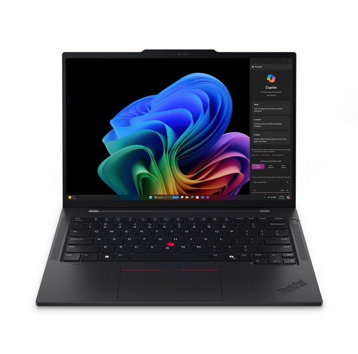 Lenovo ThinkPad T14s Gen 6 (Snapdragon) Copilot+ PC Qualcomm Snapdragon X1E-78-100 Laptop 35.6 cm (14") Touchscreen WUXGA 32 GB LPDDR5x-SDRAM 512 GB SSD Wi-Fi 7 (802.11be) Windows 11 Pro US English Black