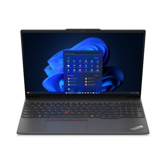 Lenovo ThinkPad E16 Gen 2 (AMD) AMD Ryzen™ 5 7535U Laptop 40.6 cm (16") WUXGA 8 GB DDR5-SDRAM 256 GB SSD Wi-Fi 6E (802.11ax) Windows 11 Pro English Black New Repack/Repacked