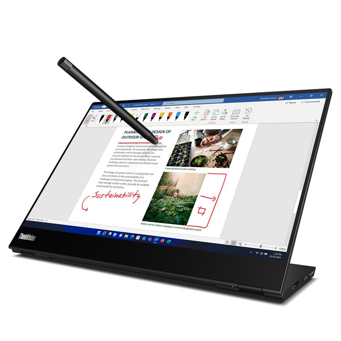 LENOVO ThinkVision M14t G2 14inch Touch 2240x1400 16:10 IPS 10-point touch incl. passive pen USB-C TopSeller