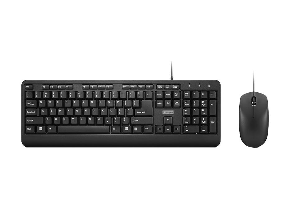 Lenovo 160 keyboard Mouse included Home/Office USB US English Black