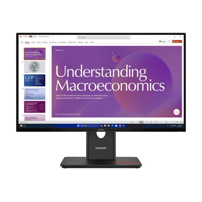 LENOVO ThinkVision T24D-40 23.8inch 1920x1080 IPS 120Hz USB-C docking 96W Daisy Chain Speakers 2x2W Epeat Gold TCO10