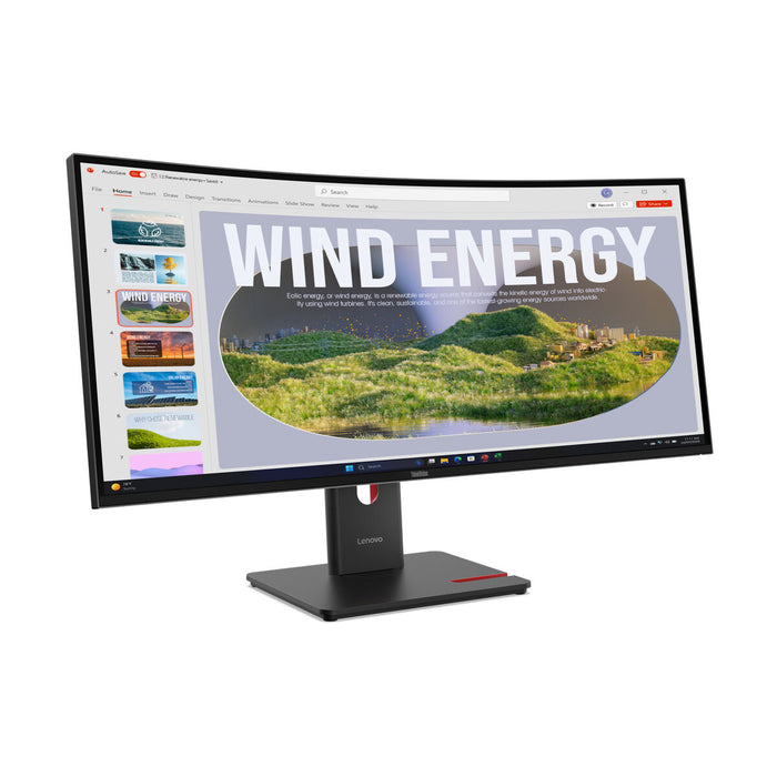 LENOVO ThinkVision T34WD-40 34inch WLED 21:9 3440x1440 300 cd/m2 4ms 3M:1 1xUSB-C 1xHDMI 1xDP 3000:1 120Hz 99sRGB black 3Y