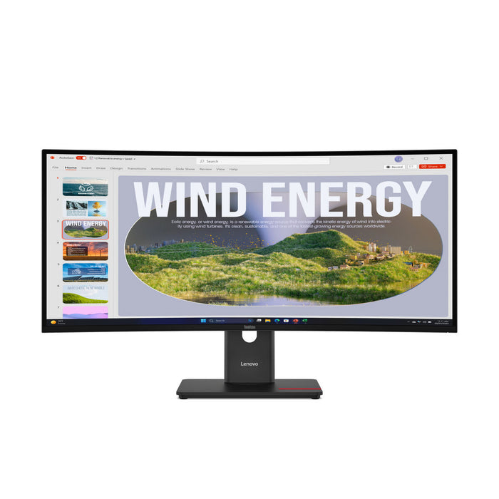 LENOVO ThinkVision T34WD-40 34inch WLED 21:9 3440x1440 300 cd/m2 4ms 3M:1 1xUSB-C 1xHDMI 1xDP 3000:1 120Hz 99sRGB black 3Y