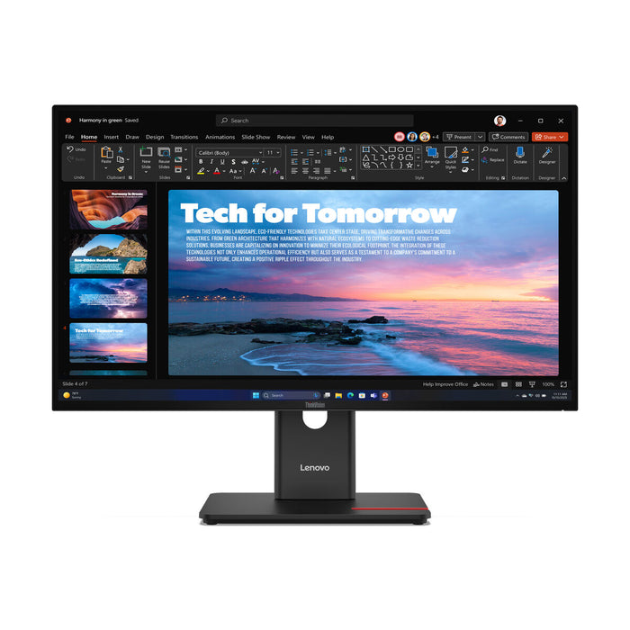 LENOVO ThinkVision T27qd-40 LED monitor 27inch 2560x1440 QHD 120Hz IPS 350cd/m2 HDR10 4ms HDMI DisplayPort DaisyChain USB-C Dock 96W
