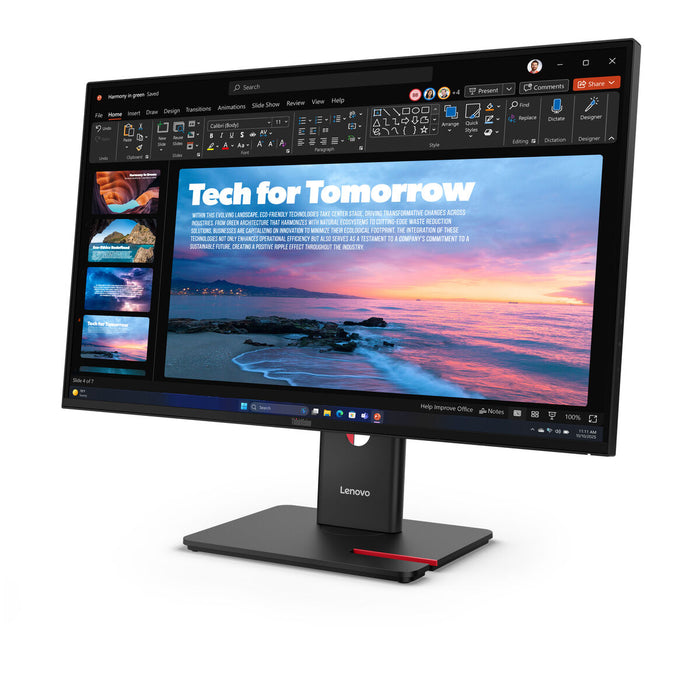 LENOVO ThinkVision T27qd-40 LED monitor 27inch 2560x1440 QHD 120Hz IPS 350cd/m2 HDR10 4ms HDMI DisplayPort DaisyChain USB-C Dock 96W