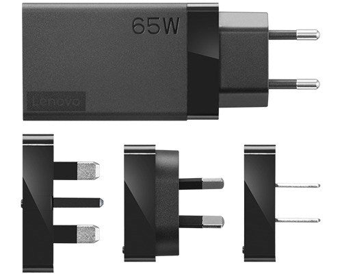 LENOVO 65W USB-C AC Travel Adapter 4 interchangeable plugs US EU AU UK