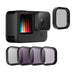 Lens filter set CPL + ND 8/16/32 Telesin for GoPro Hero 9 / Hero 10 / Hero 11 / Hero 12 (GP-FLT-903) - For sports