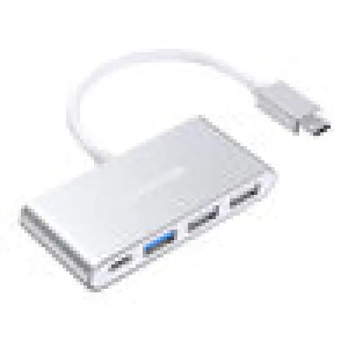 Lention 4in1 Hub USB-C to USB 3.0 + 2x USB 2.0 + USB-C (silver) - Hubs<<<IT Accessories<<<InnproXML