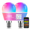 LEPRO BP1-2 E14 LED Bulb with Bluetooth and Wi-Fi, 470 lm, 2-pack