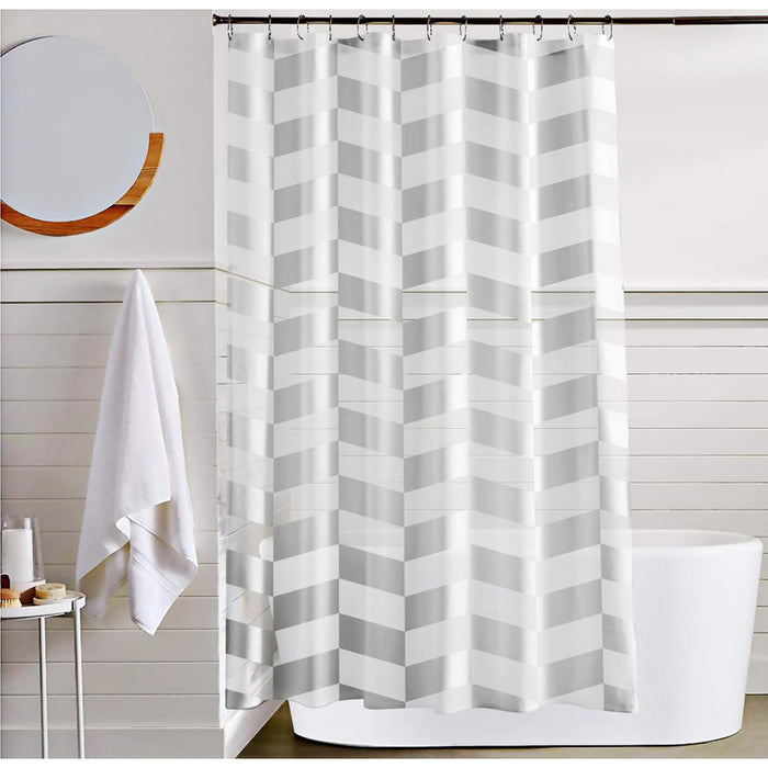 LEROY SILVER BATHROOM CURTAIN