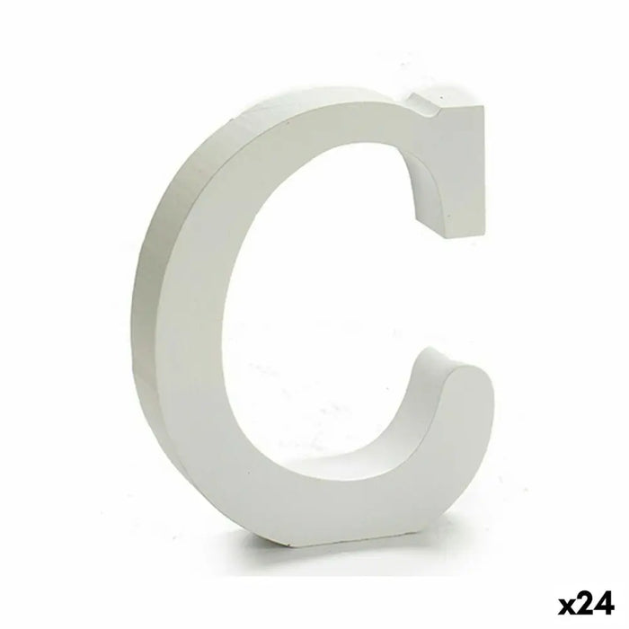 Letter Pincello C White Wood 2 x 11 cm 2 x 16 x 14,5 cm (24 Units) - Декорация и Осветление<<<Дом