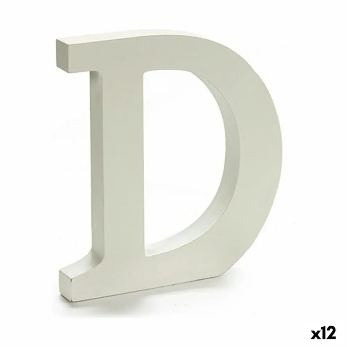 Letter Pincello D White 1,8 x 21 x 17 cm (12 Units) - Декорация и Осветление<<<Дом Градина<<<BigBuy&&&Други артикули за