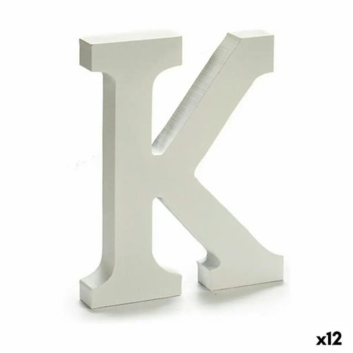 Letter Pincello K White 1,8 x 21 x 17 cm (12 Units) - Декорация и Осветление<<<Дом Градина<<<BigBuy&&&Други артикули за