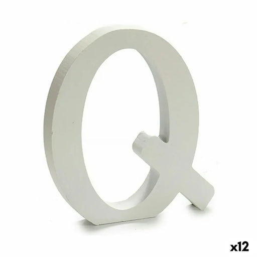 Letter Pincello Q White 1,8 x 21 x 17 cm (12 Units) - Декорация и Осветление<<<Дом Градина<<<BigBuy&&&Други артикули за