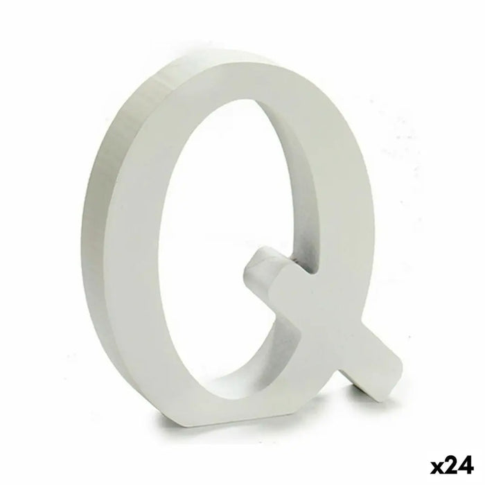 Letter Pincello Q White 2 x 16 x 14,5 cm (24 Units) - Декорация и Осветление<<<Дом Градина<<<BigBuy&&&Други артикули за