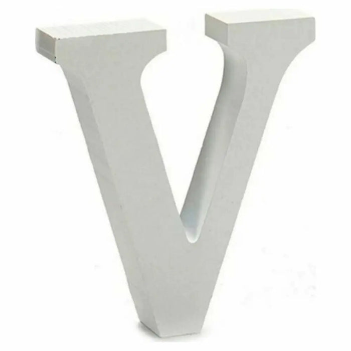 Letter Pincello V White 2 x 11 cm 2 x 16 x 14,5 cm (24 Units) - Декорация и Осветление<<<Дом Градина<<<BigBuy&&&Други