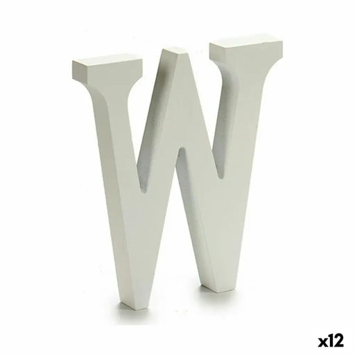 Letter Pincello W White 1,8 x 21 x 17 cm (12 Units) - Декорация и Осветление<<<Дом Градина<<<BigBuy&&&Други артикули за