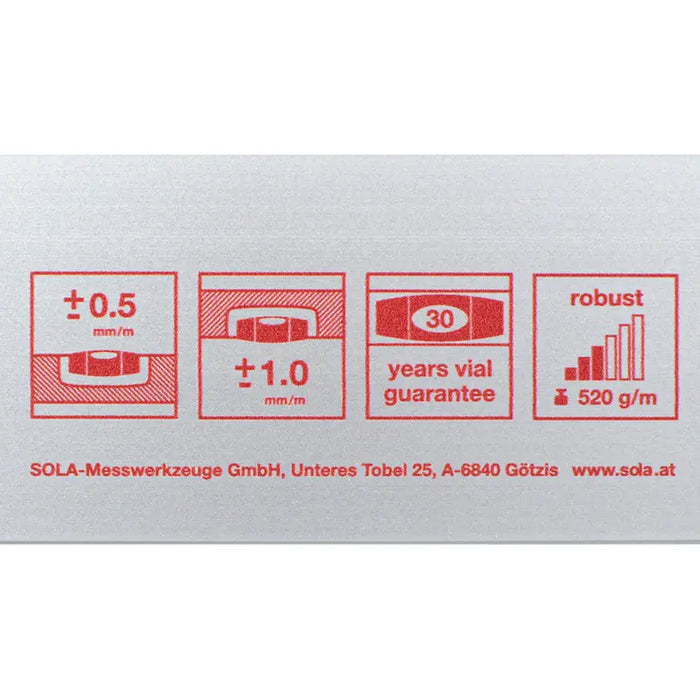 LEVEL 50 CM SOLA AV 50 - Измервателни инструменти<<<Ръчни инструменти<<<Инструменти и железария<<<Praktiker