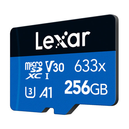 Lexar High-Performance 633x microSDXC 256GB memory card + SD adapter