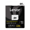Lexar High-Endurance microSDHC/microSDXC 64GB memory card