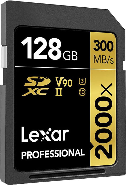MEMORY CARD SDXC 128GB 300/260MB/s UHS-II C10 V90 U3 LEXAR