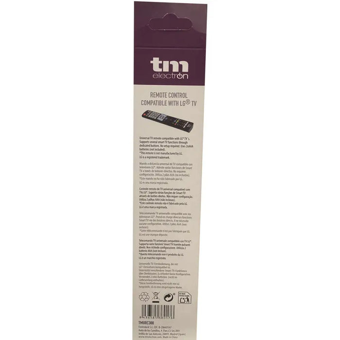 LG Universal Remote Control TM Electron Black - Електроника Телевизори<<<Компютри| Електроника<<<BigBuy&&&Дистанционни